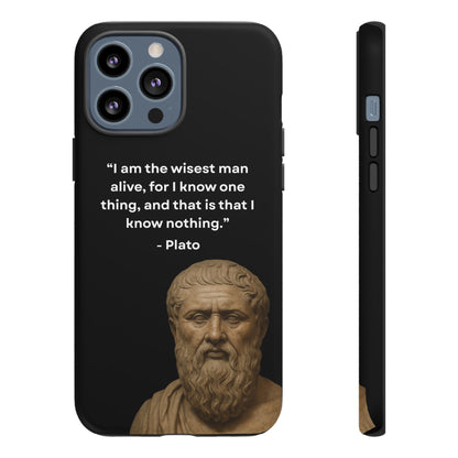 "Know Nothing, Own Wisdom" – Plato Tough Phone Case