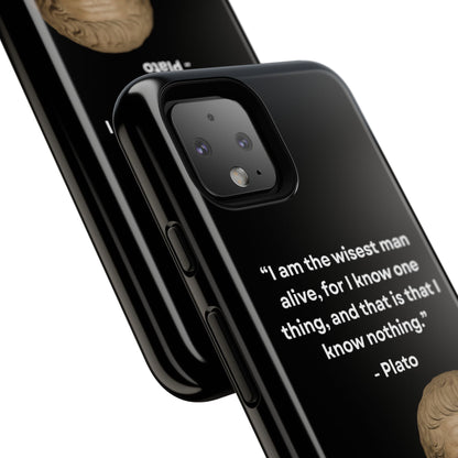 "Know Nothing, Own Wisdom" – Plato Tough Phone Case