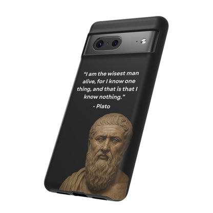 "Know Nothing, Own Wisdom" – Plato Tough Phone Case