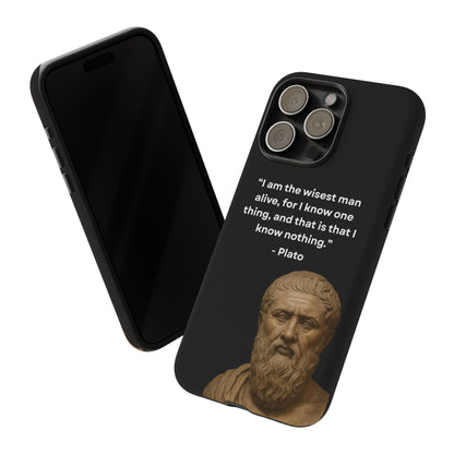 "Know Nothing, Own Wisdom" – Plato Tough Phone Case