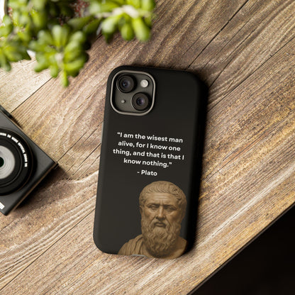 "Know Nothing, Own Wisdom" – Plato Tough Phone Case