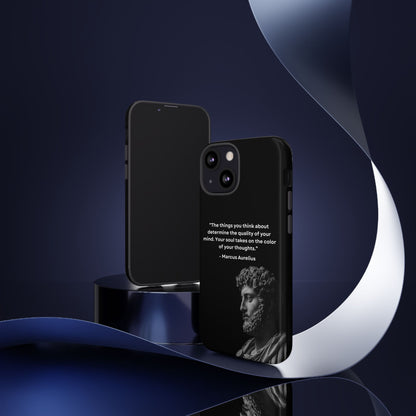“Color of Thought” – Marcus Aurelius Quote Tough Phone Case