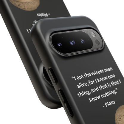 "Know Nothing, Own Wisdom" – Plato Tough Phone Case