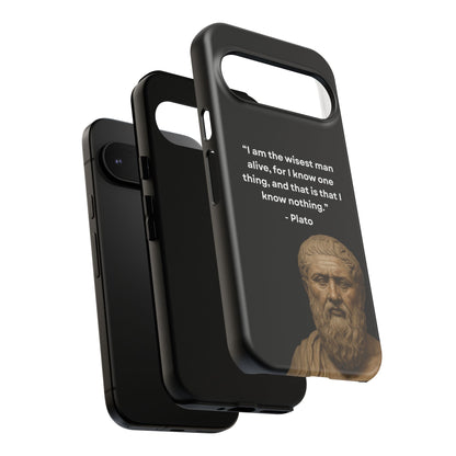 "Know Nothing, Own Wisdom" – Plato Tough Phone Case
