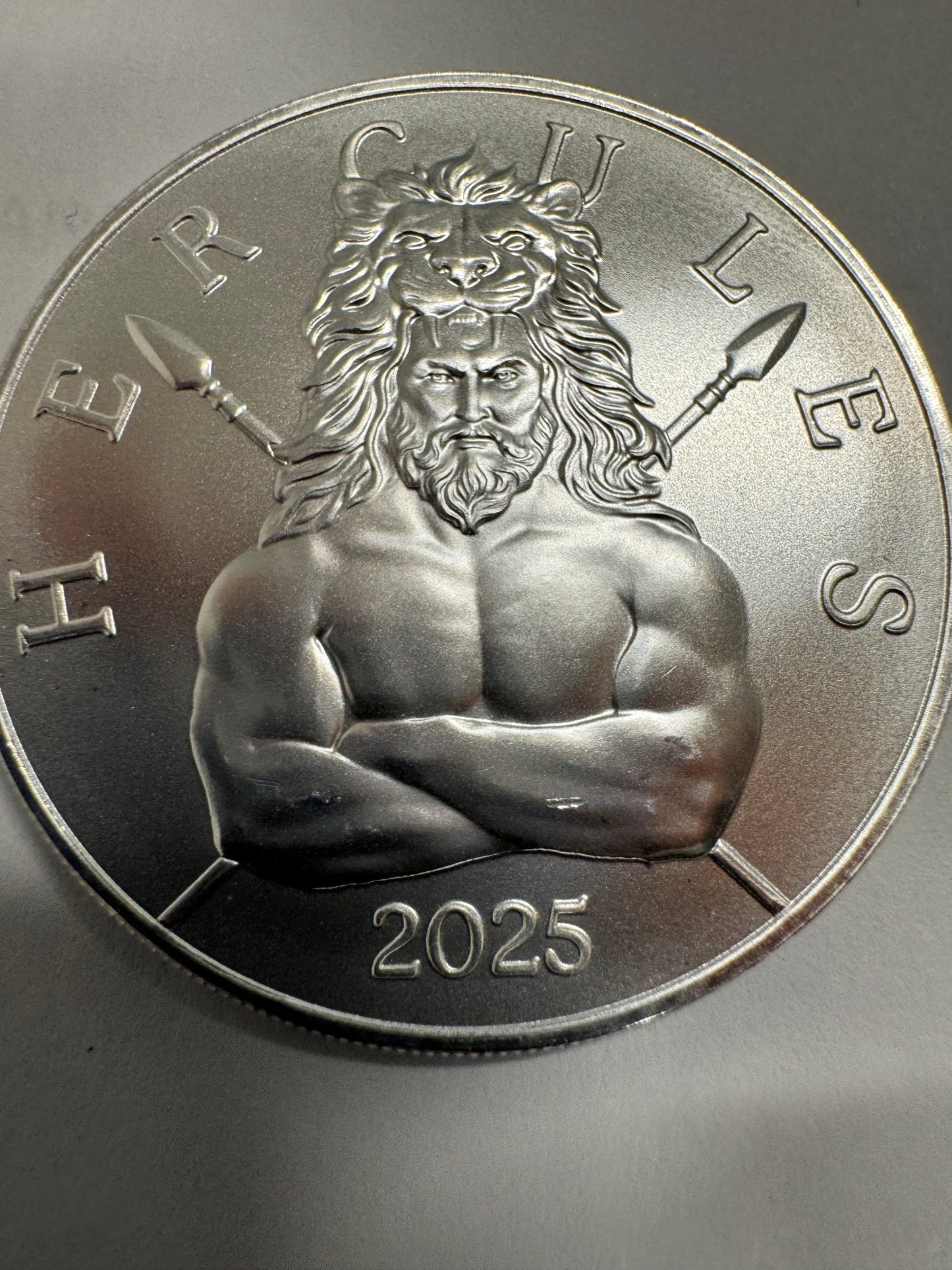 Hercules 2025 Faster, Higher, Stronger Challenge Coin .999 Silver Fine Coin