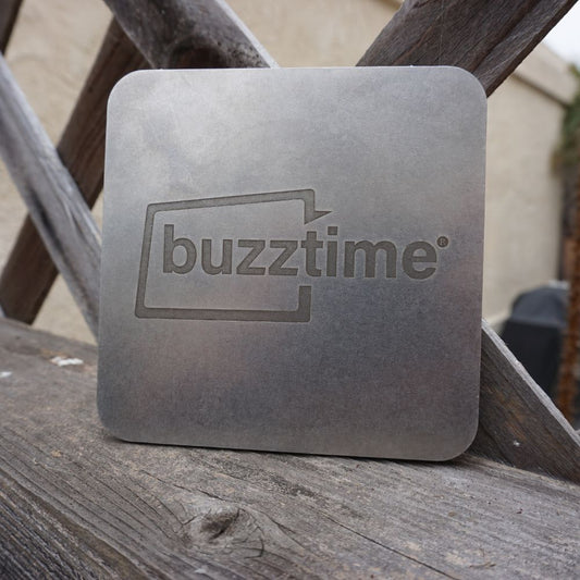 Buzztime Engraved Stainless Steel Coaster